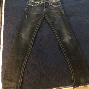 Miss Me Skinny Jeans with Decorative Top